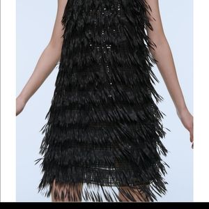 Zara fringe dress
